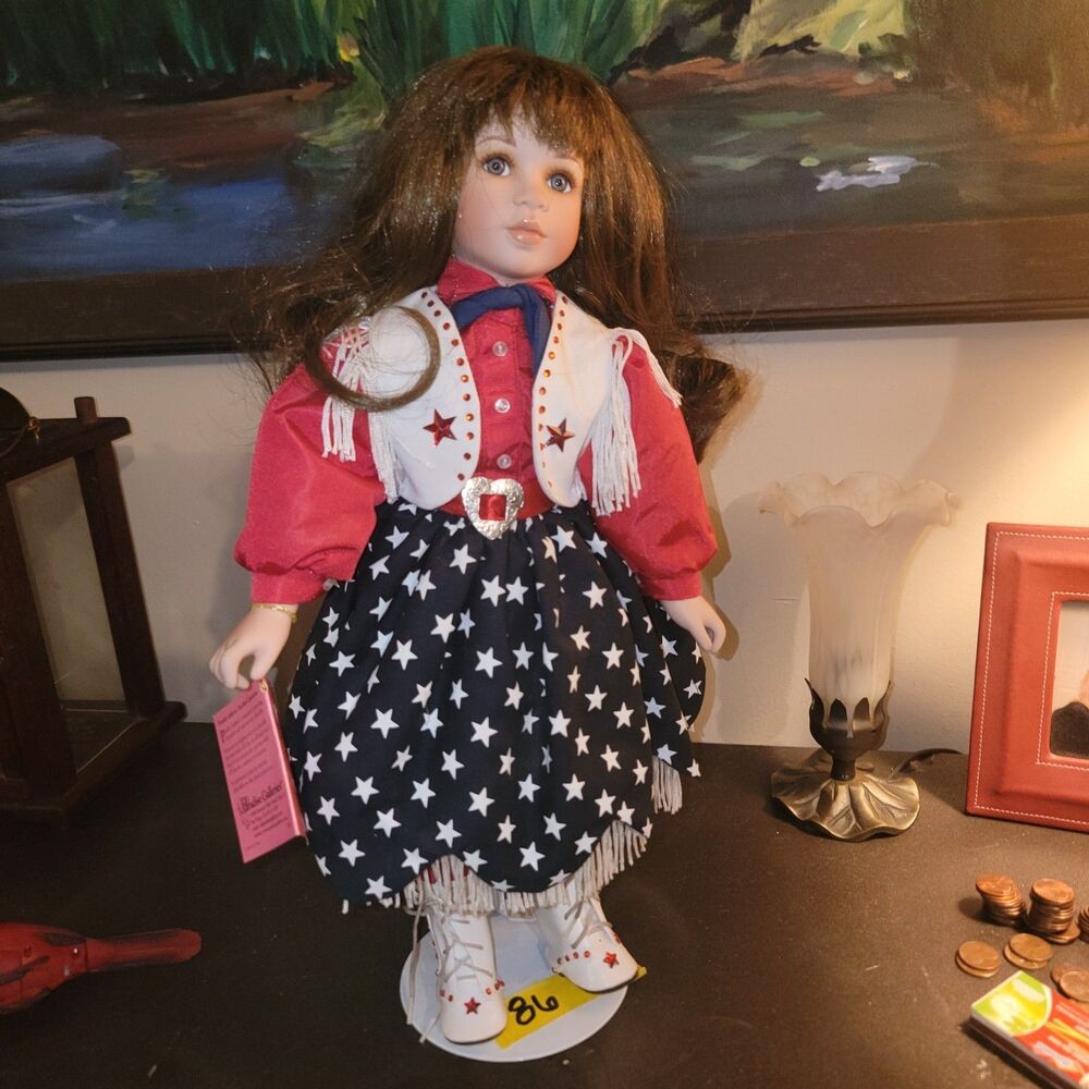Paradise Galleries Timeless Moments Great American Country Girl Doll, Glory 16"